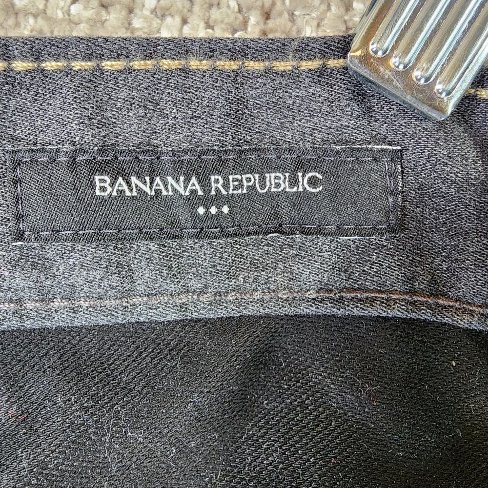 Banana Republic Travel Jean Slim Fit‎ Mens 32 (33x30) Charcoal Gray Stretch EUC